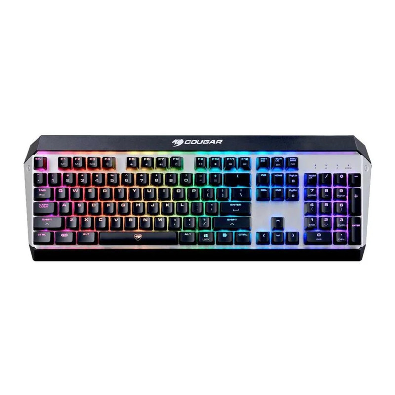 Cougar Gaming Attack X3 RGB Keyboard USB - Black/Silver - لوحة مفاتيح